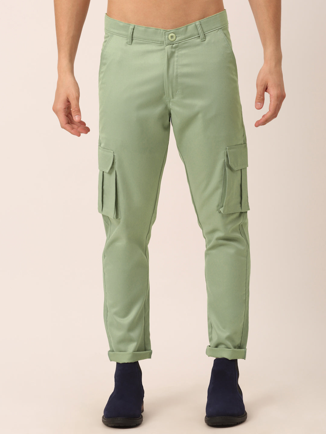 Buy Urban Ranger by Pantaloons Light Grey Slim Fit Cargos for Mens Online @  Tata CLiQ